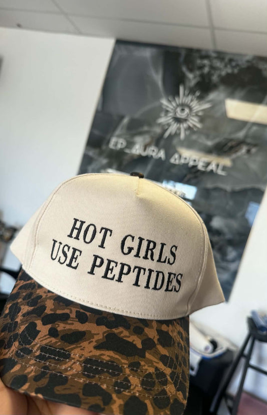 Hot Girls Use Peptides Embroidered Trucker Hat