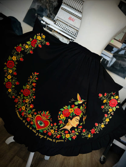Falda mexicana inspirada en Frida Kahlo
